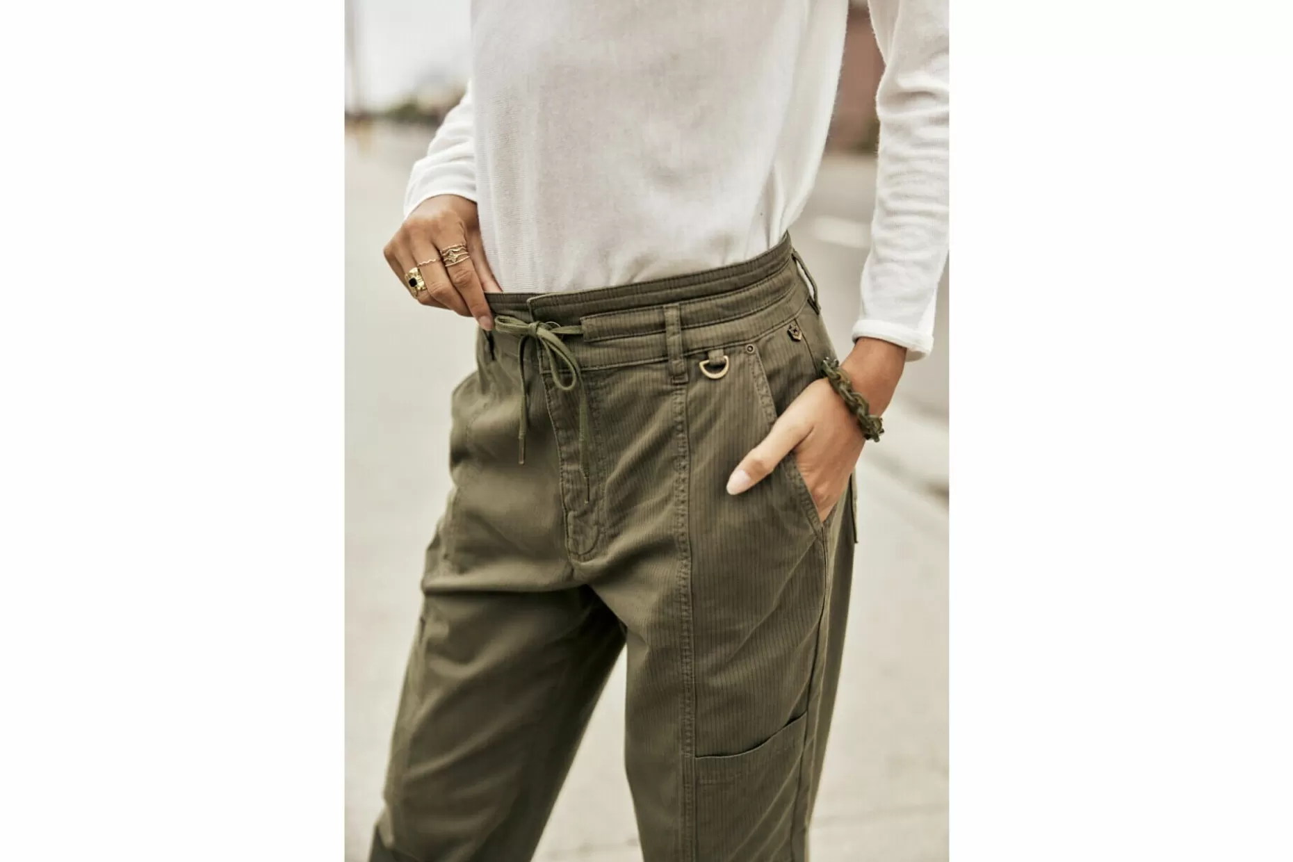 Freeman T Porter Moana Otway Cargo Pants Woman, Dusty Olive Outlet