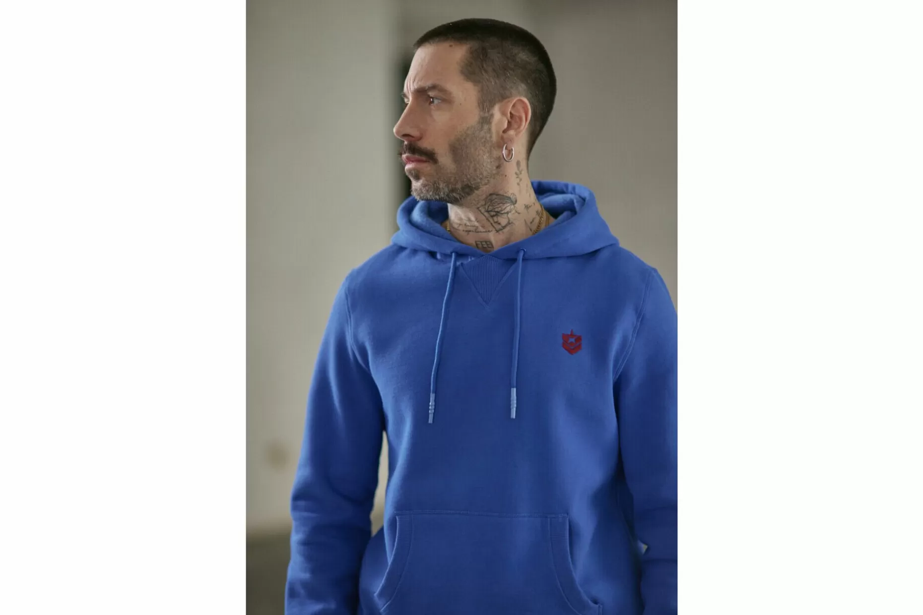 Freeman T Porter Nohan Lambad Hoodie Sweatshirt Man, Majorelle Blue Outlet