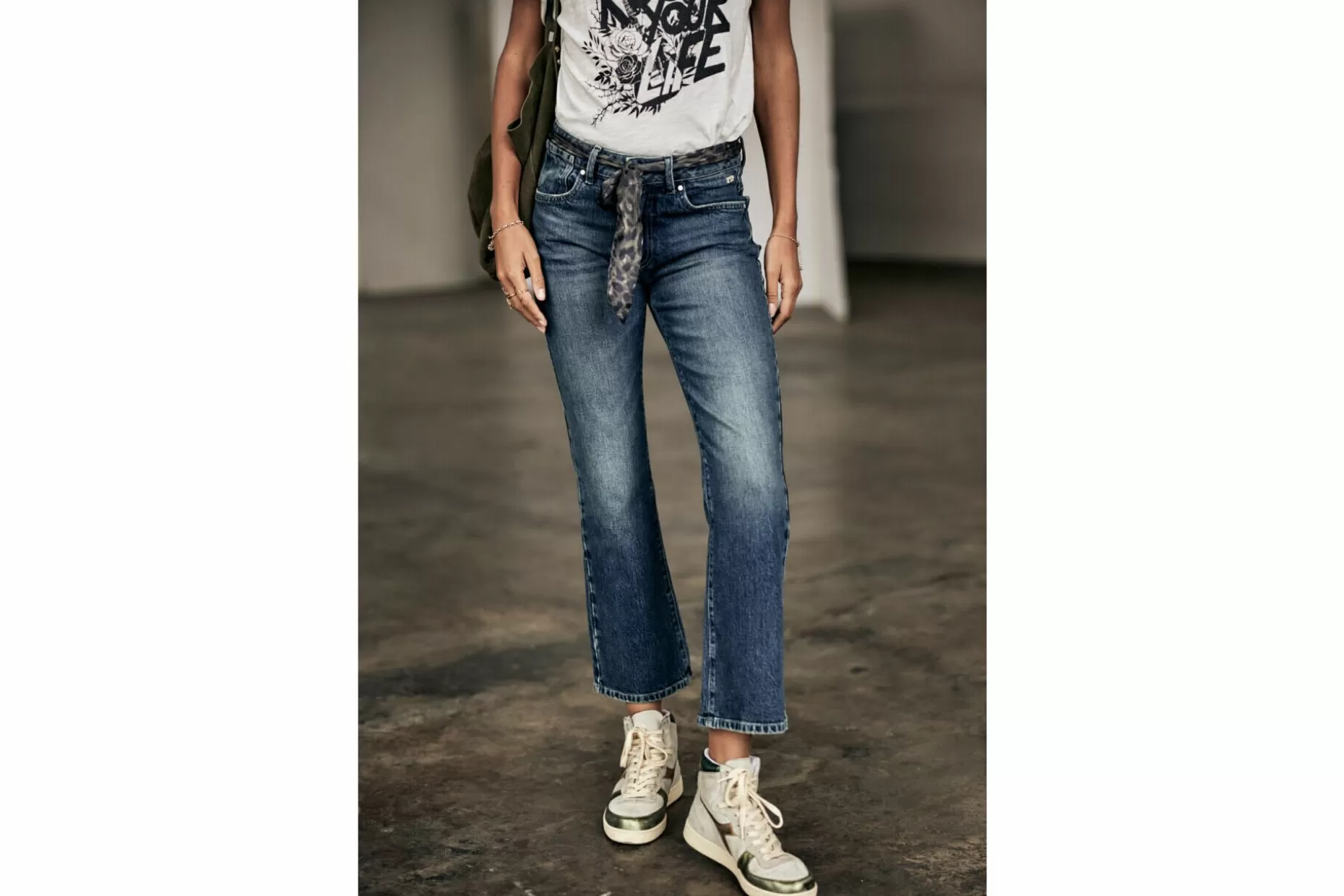 Freeman T Porter Norma Bootcut Cropped Jeans Woman, Power Online