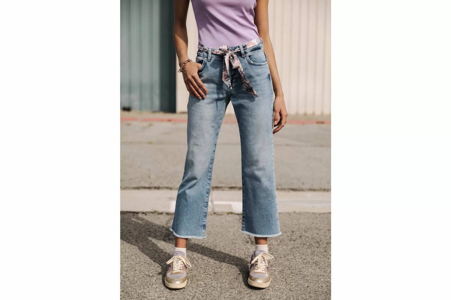 Freeman T Porter Norma Bootcut Cropped Jeans Woman, Palermo Med Clearance
