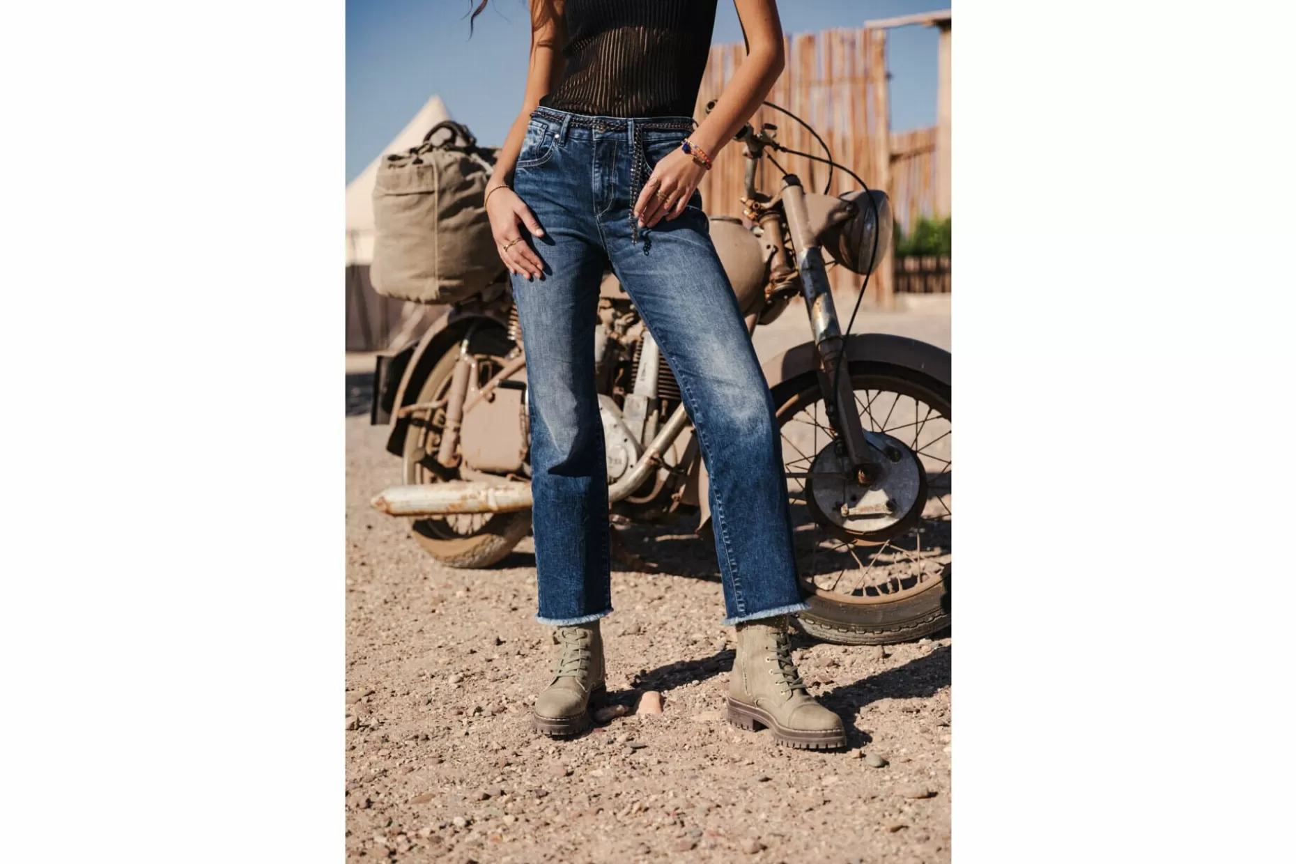 Freeman T Porter Norma Bootcut Cropped Jeans Woman, Sanremo Dark Outlet