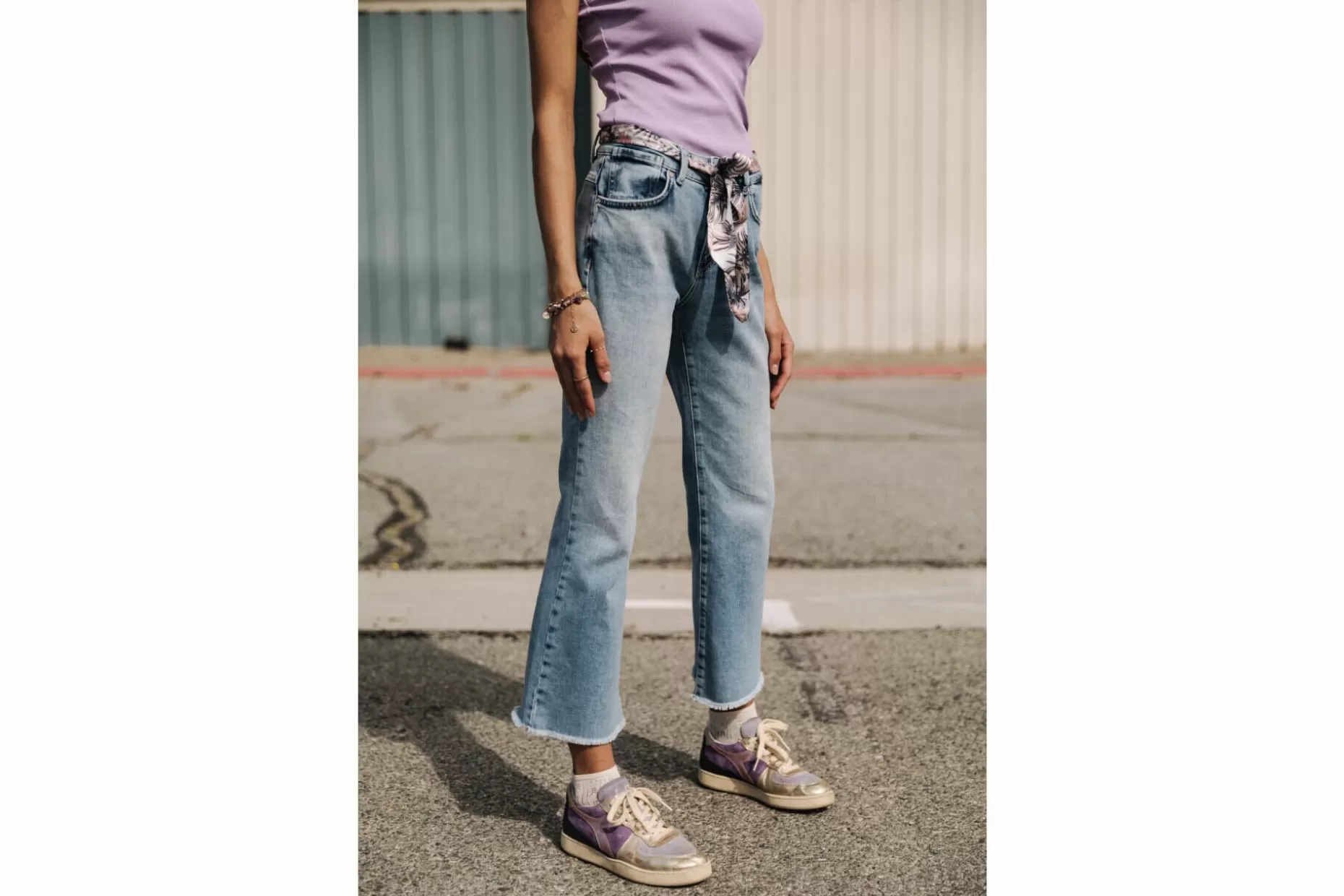 Freeman T Porter Norma Bootcut Cropped Jeans Woman, Palermo Med Clearance