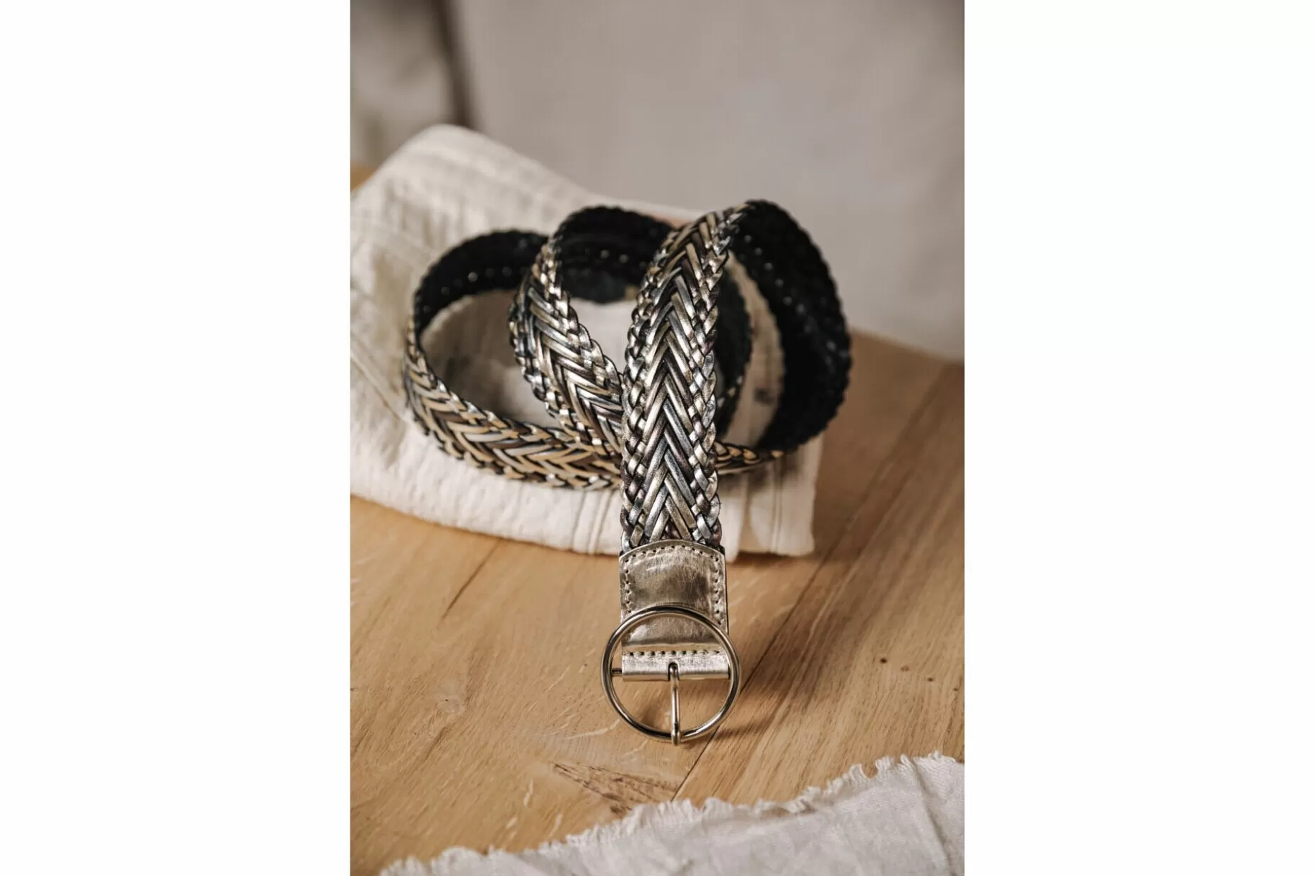 Freeman T Porter Palia Leather Belt Woman, Metal Flash Sale