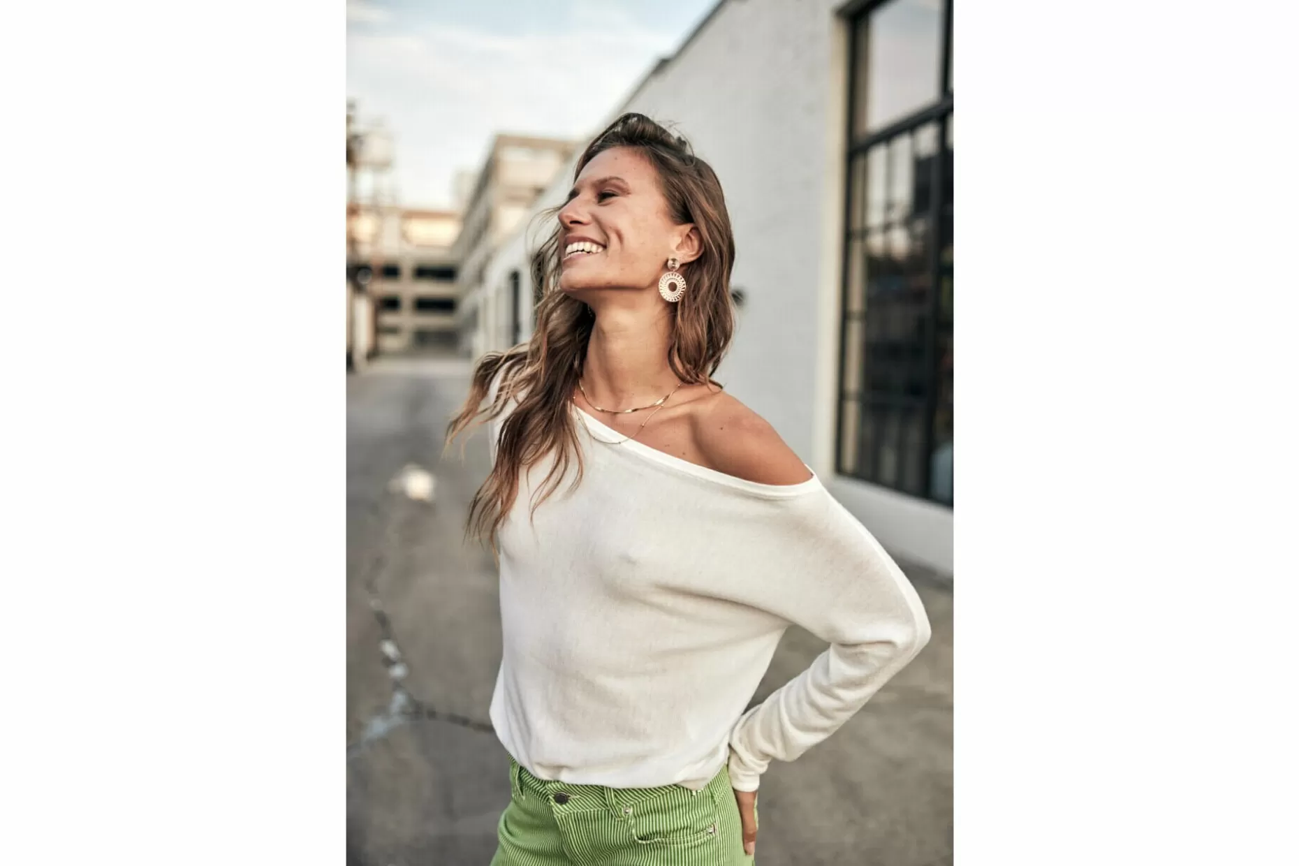 Freeman T Porter Persia Loose-Fit Sweater Woman, White Fashion