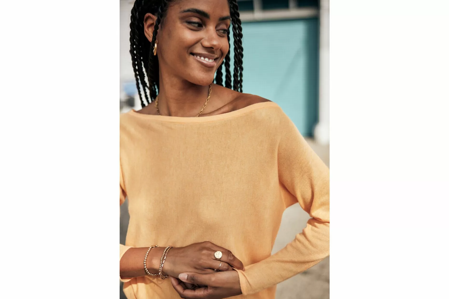 Freeman T Porter Persia Loose-Fit Sweater Woman, Blazing Orange Discount