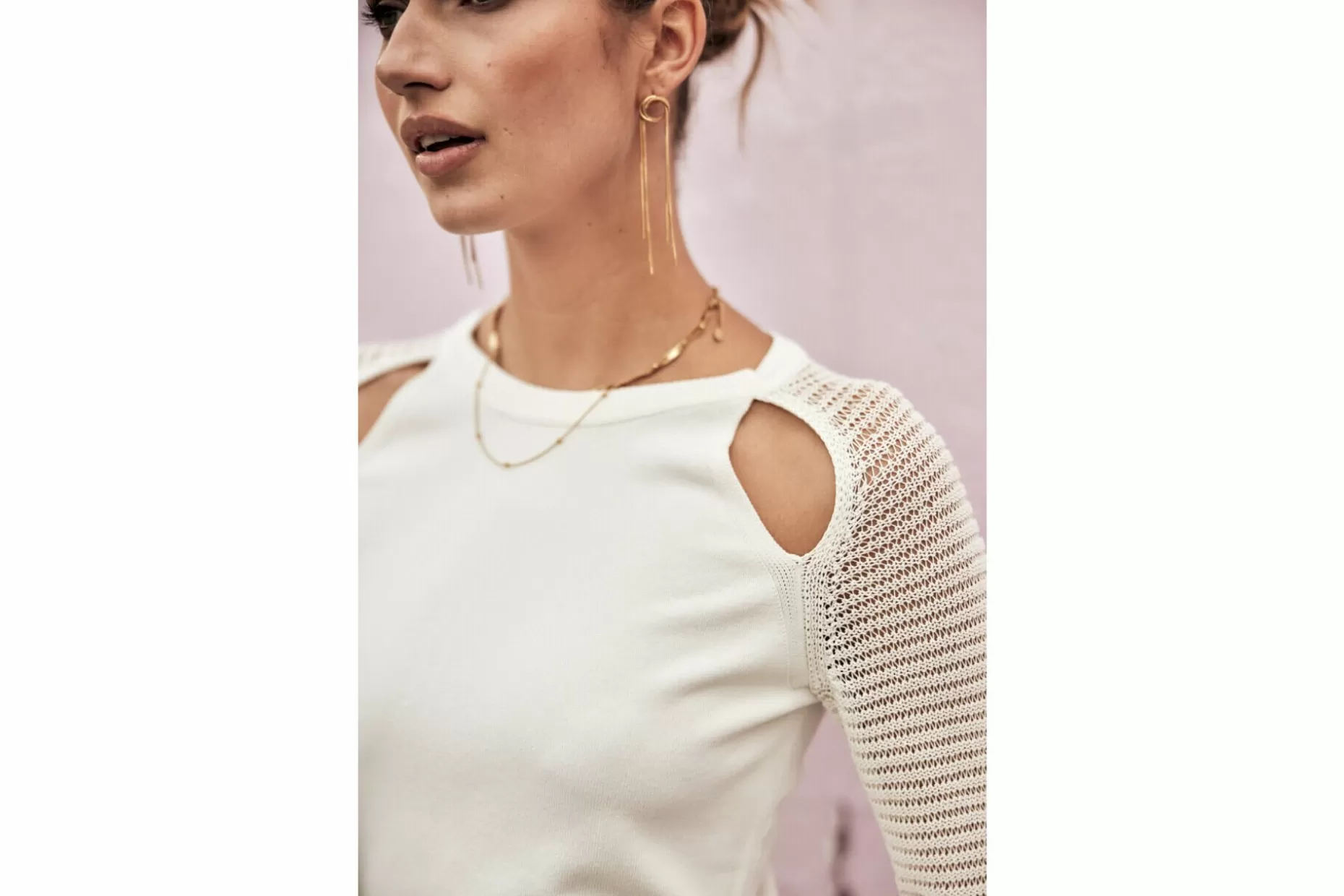 Freeman T Porter Pheel Fitted Sweater Woman, White Outlet