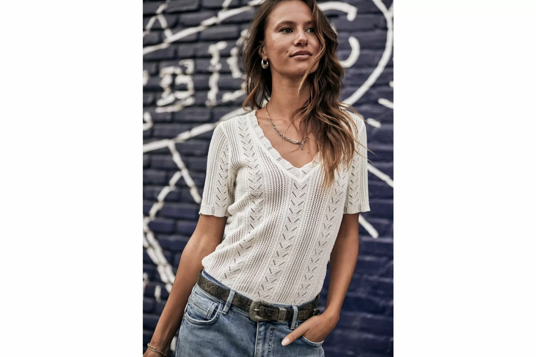 Freeman T Porter Polane Fitted Sweater Woman, White Store