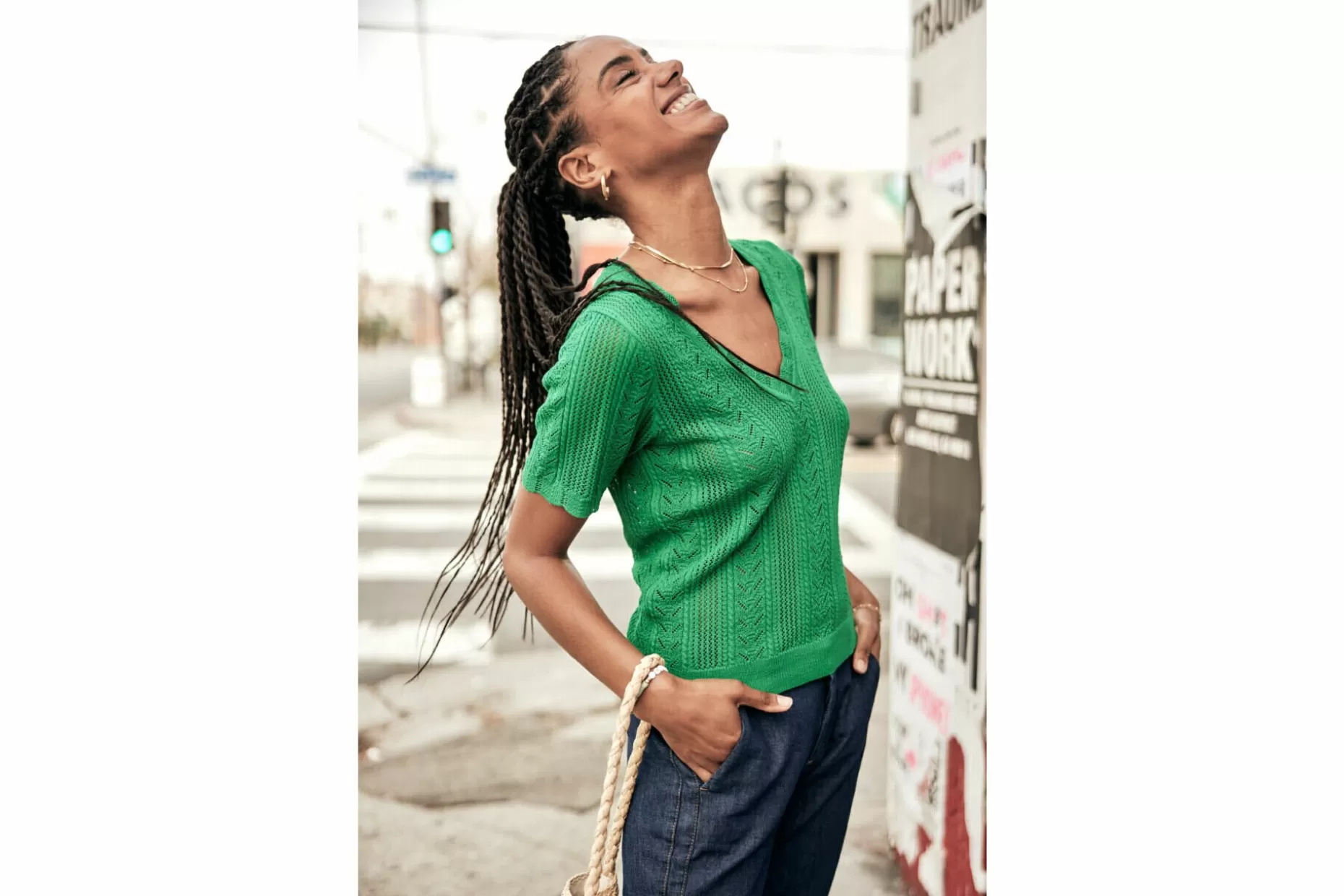 Freeman T Porter Polane Fitted Sweater Woman, Jolly Green Discount