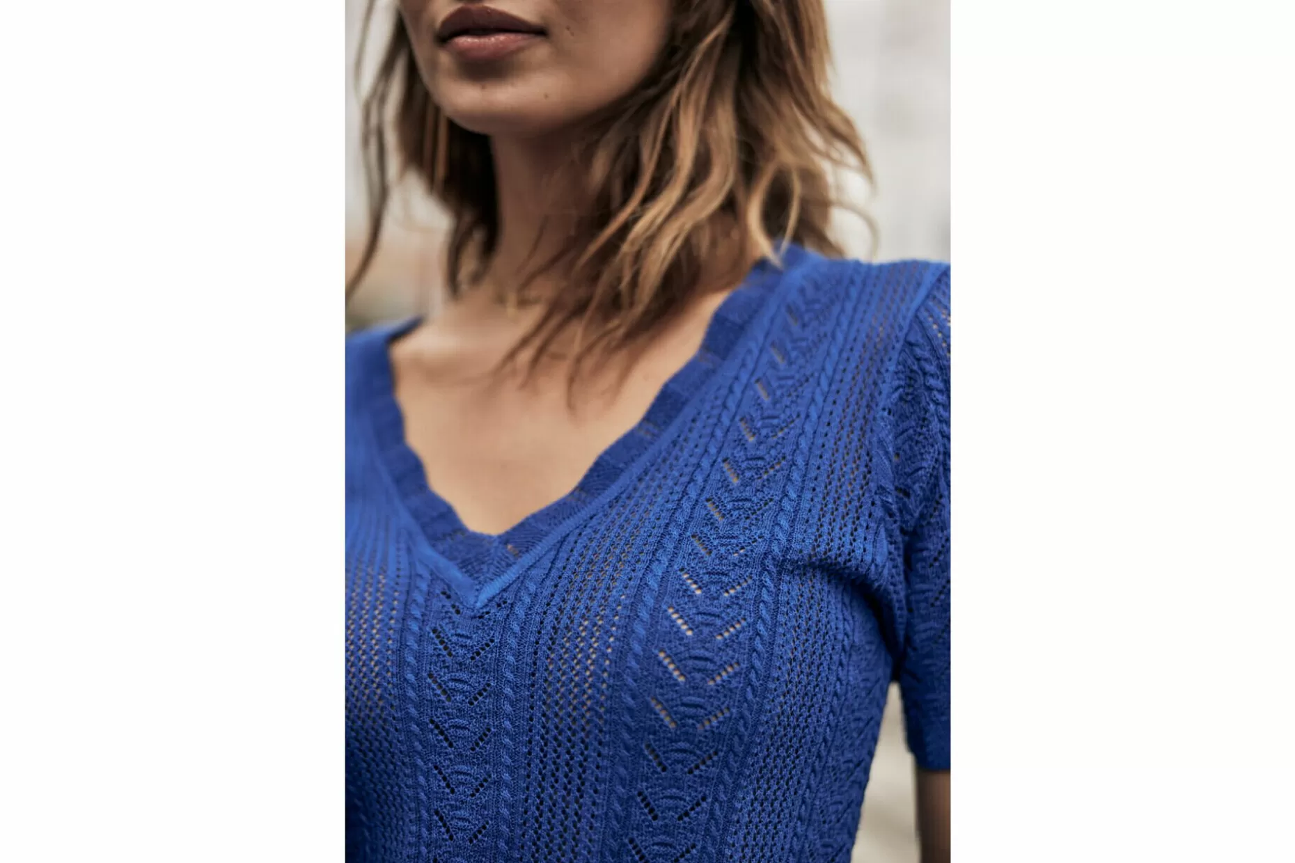 Freeman T Porter Polane Fitted Sweater Woman, Princess Blue Store