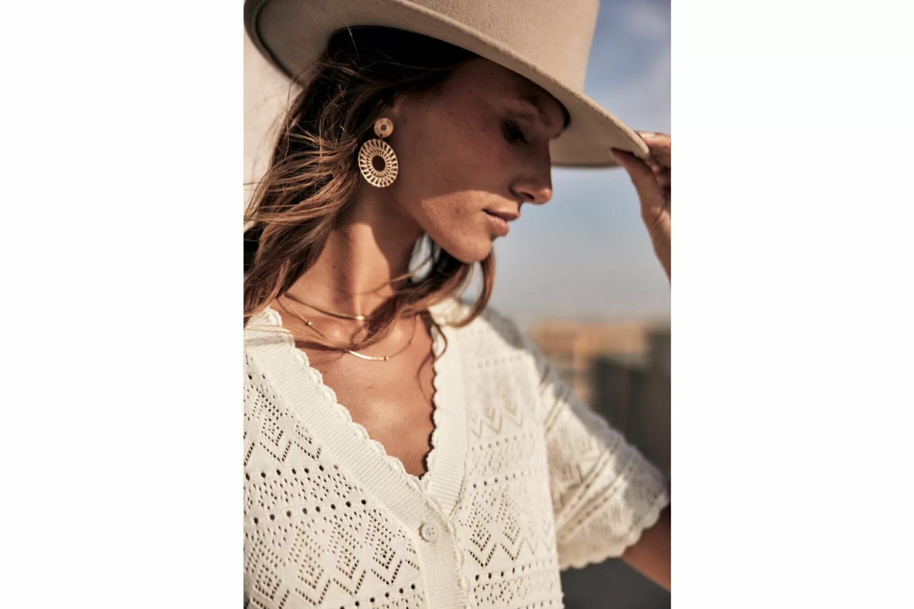 Freeman T Porter Pradda Short Cardigan Woman, Off White Flash Sale