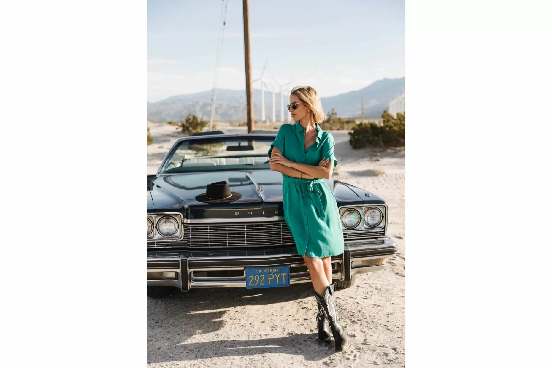 Freeman T Porter Raffia Plain Mid-Length Shirt Dress Woman, Tropical Green Online