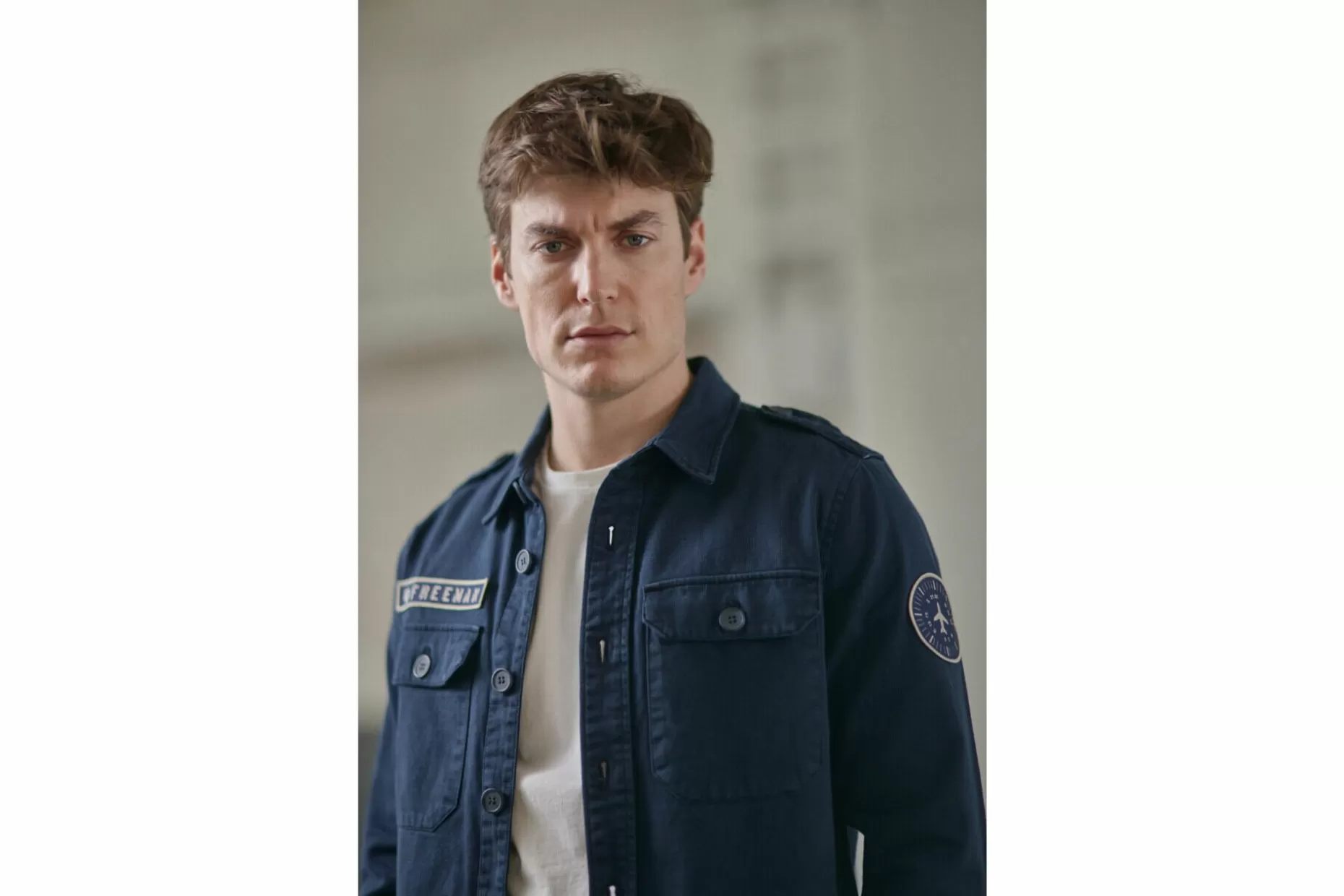 Freeman T Porter Raven Scrapper Straight Military Jacket Man, Storm Best Sale