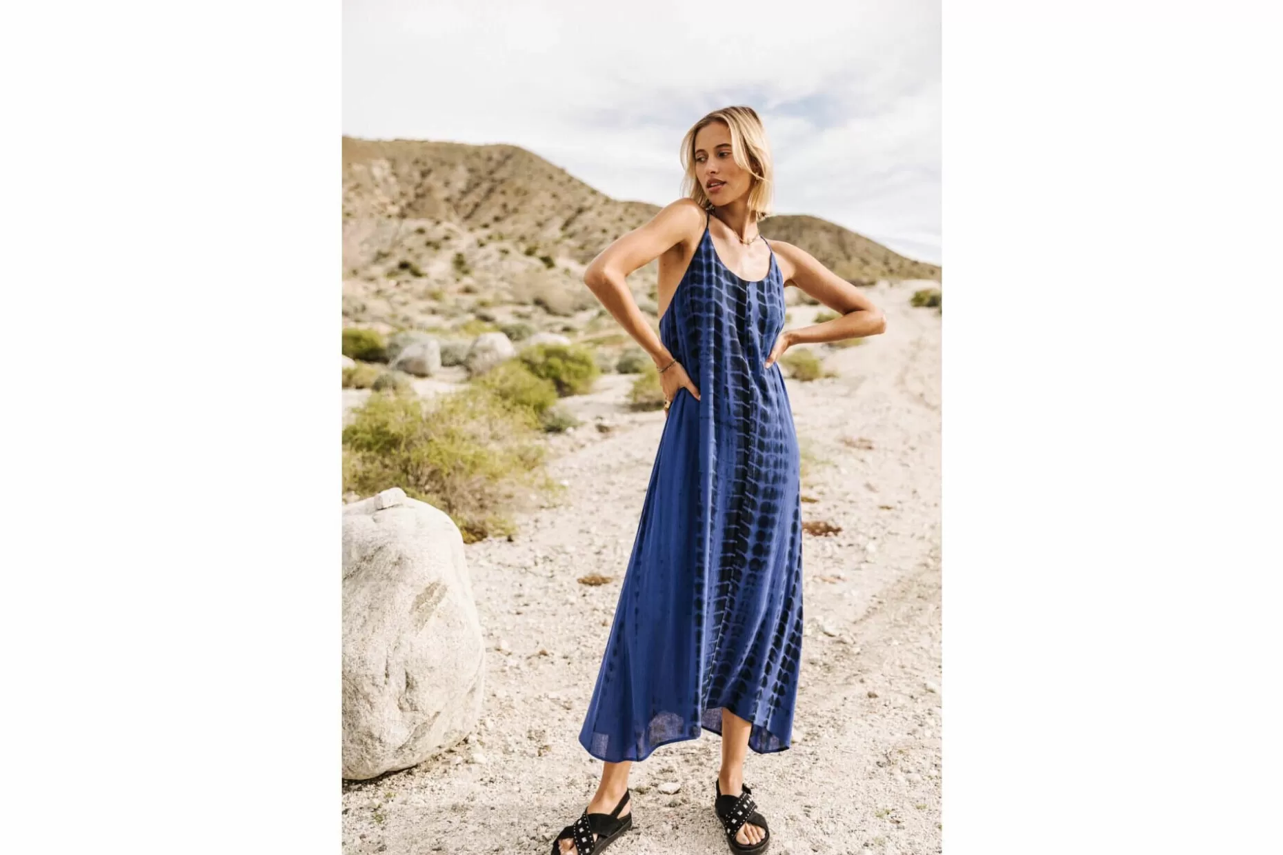 Freeman T Porter Reeda Tie & Dye Long Printed Dress Woman, Surf The Web Online