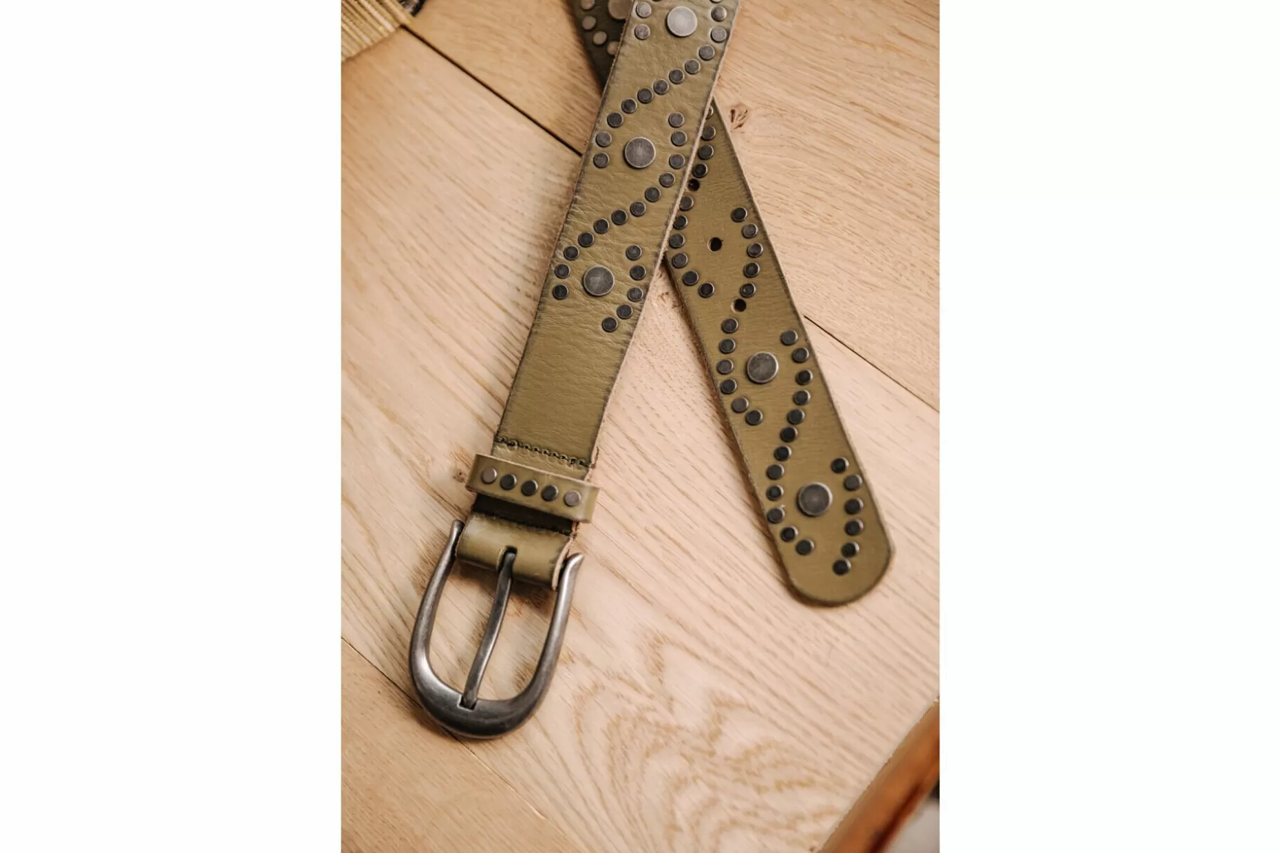 Freeman T Porter Serra Leather Belt Woman, Khaki Clearance