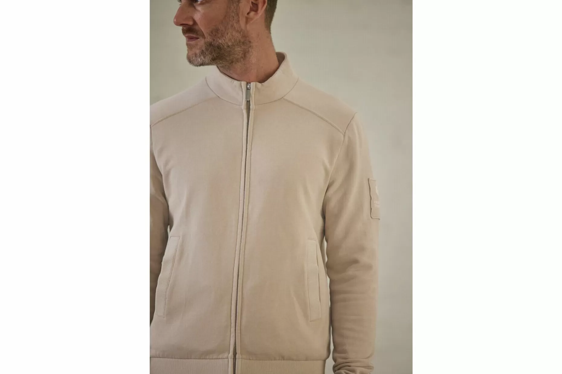 Freeman T Porter Sully Snug Zipped Sweater Man, Overcast New