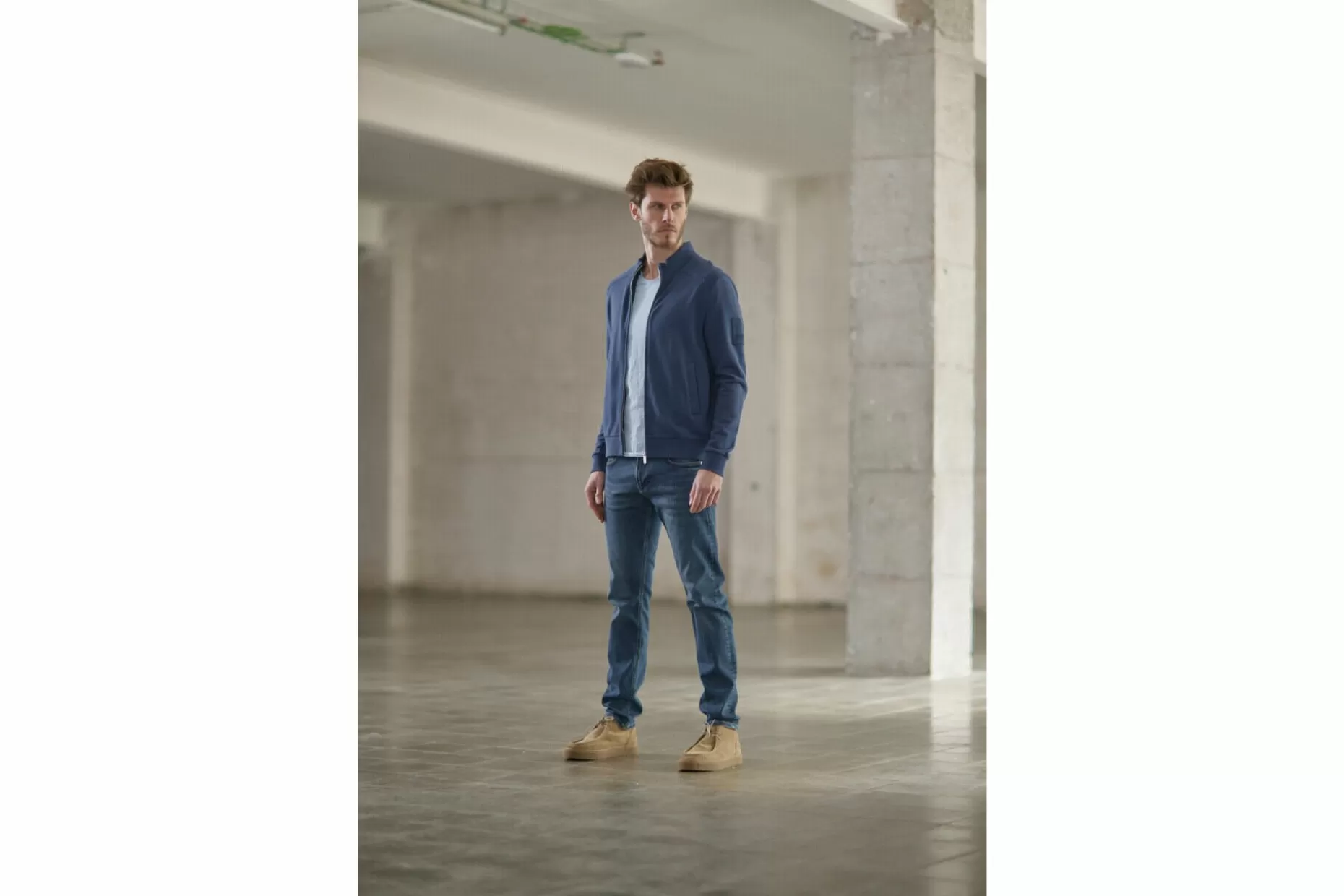 Freeman T Porter Sully Snug Zipped Sweater Man, Insignia Blue Store