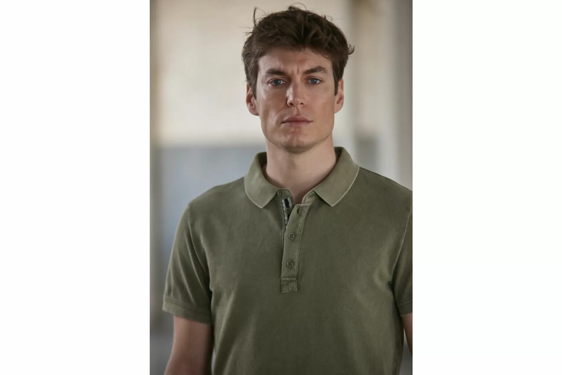 Freeman T Porter Tadley Cotone Straight Polo Shirt Man, Dusky Green Best Sale