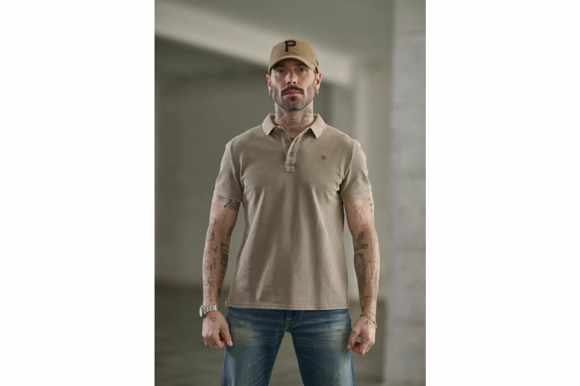 Freeman T Porter Tadley Icon Straight Polo Shirt Man, Brindle Cheap