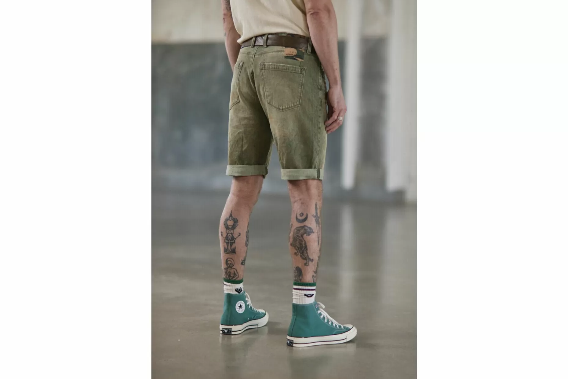 Freeman T Porter Taquion Short Slim Short Man, Portorico Khaki Store