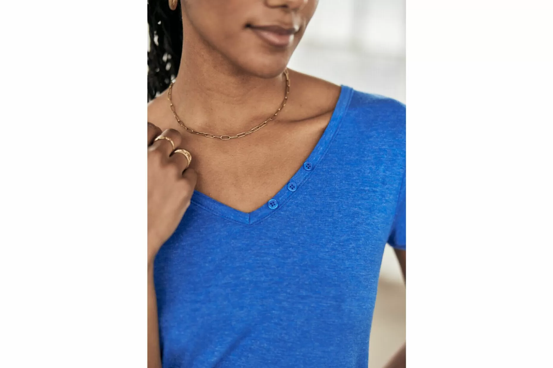 Freeman T Porter Tarissa Icon Straight T-Shirt Woman, Princess Blue Shop