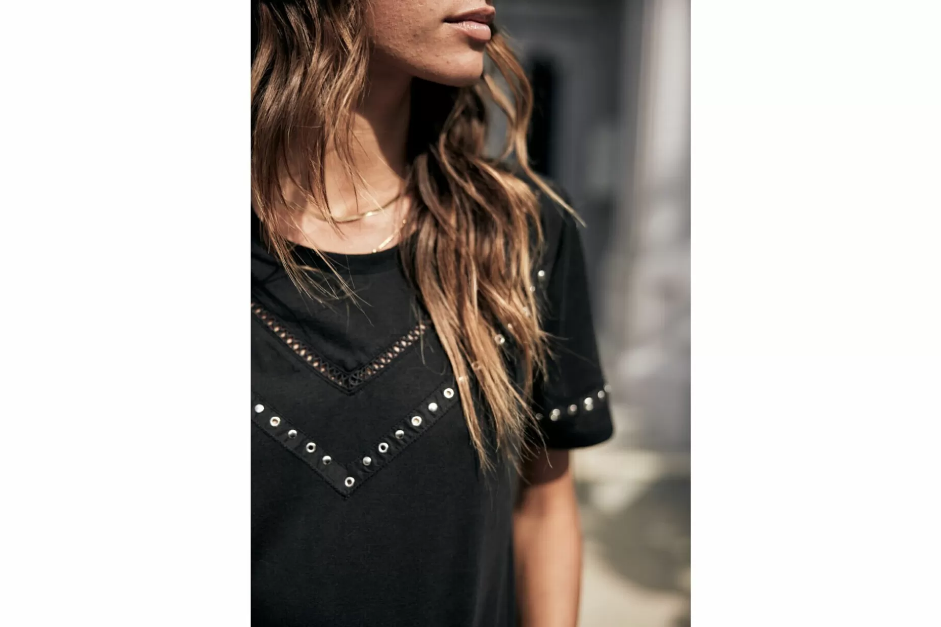 Freeman T Porter Teddie Studded T-Shirt Woman, Black Best