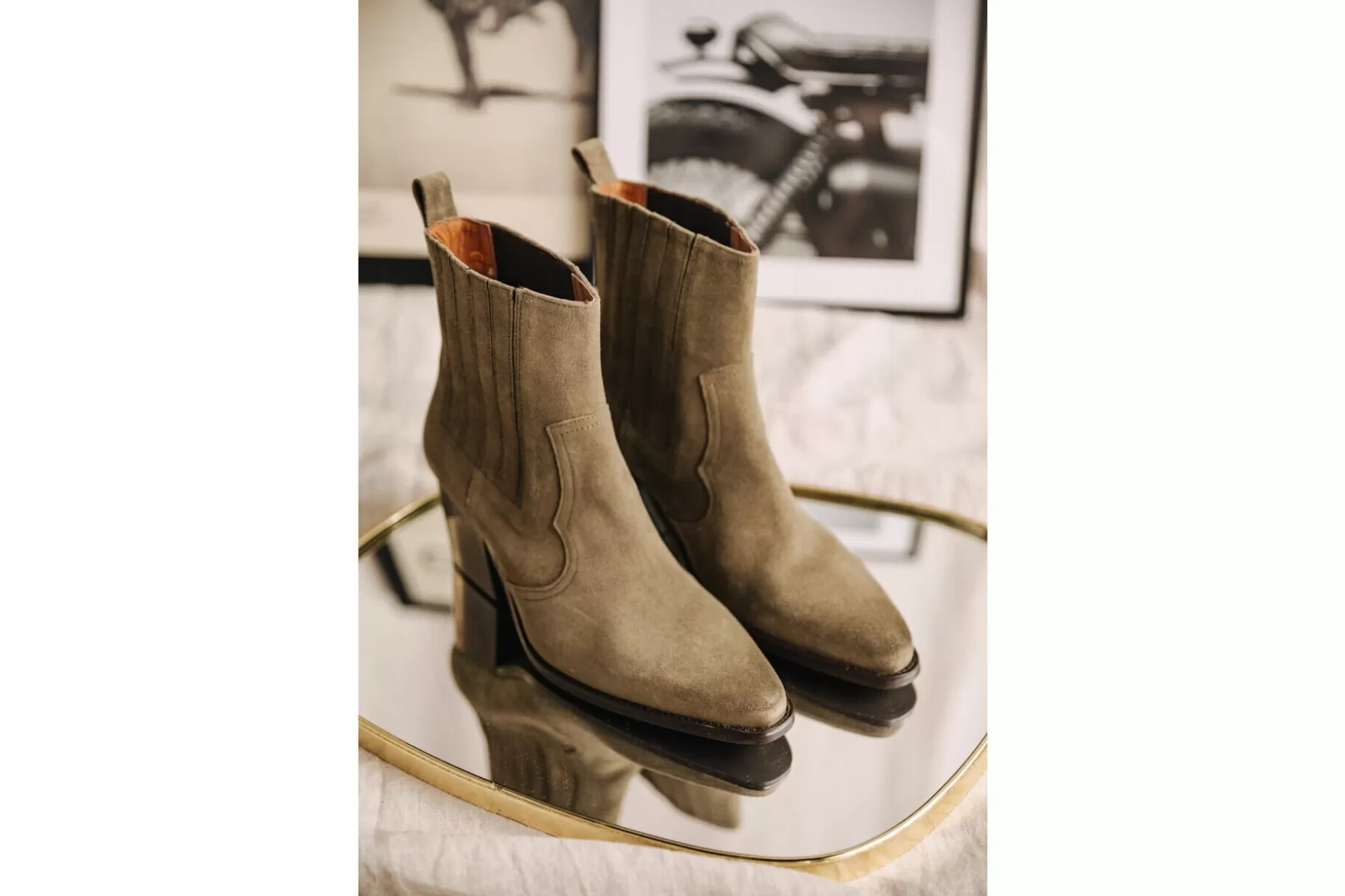 Freeman T Porter Teresa Leather Boots Woman, Truffle Cheap
