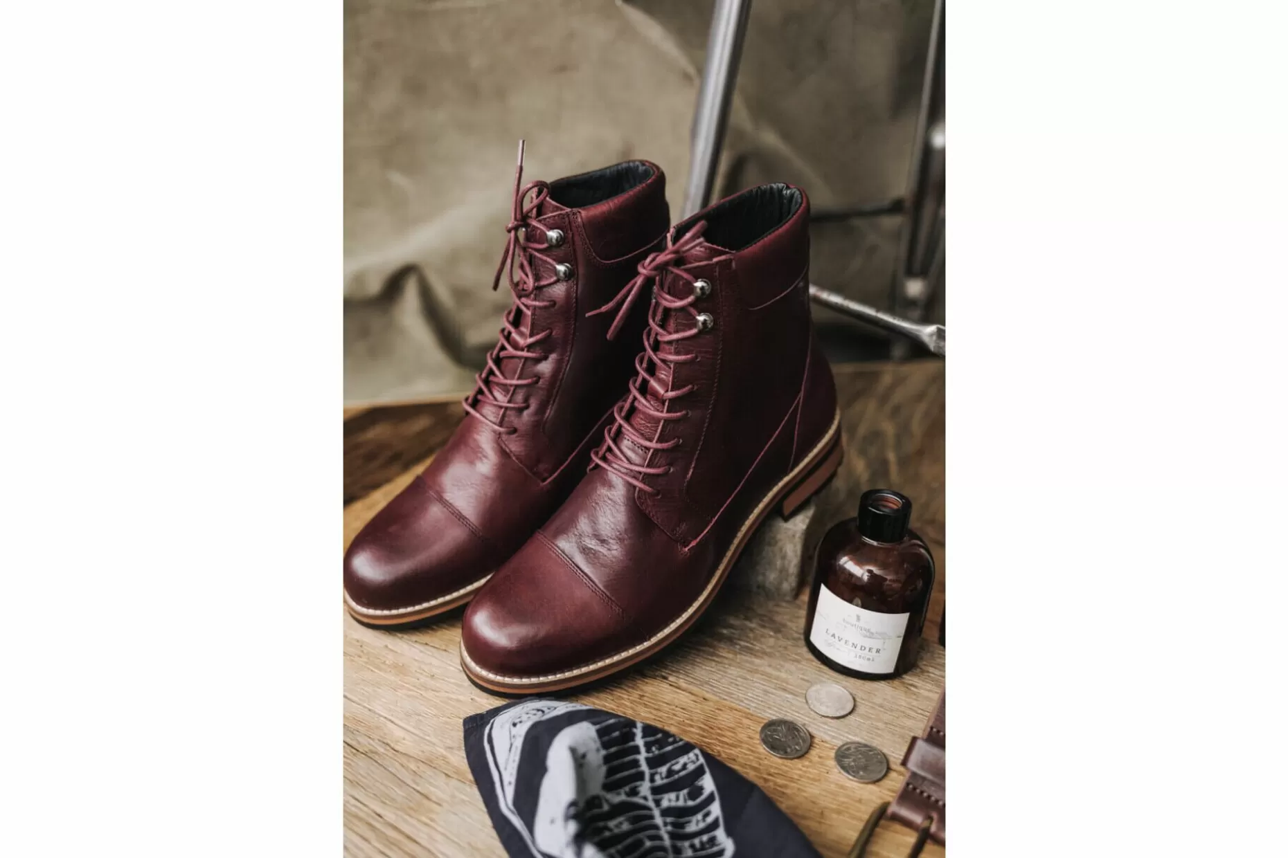 Freeman T Porter Texas Boots Man, Bordeaux Outlet
