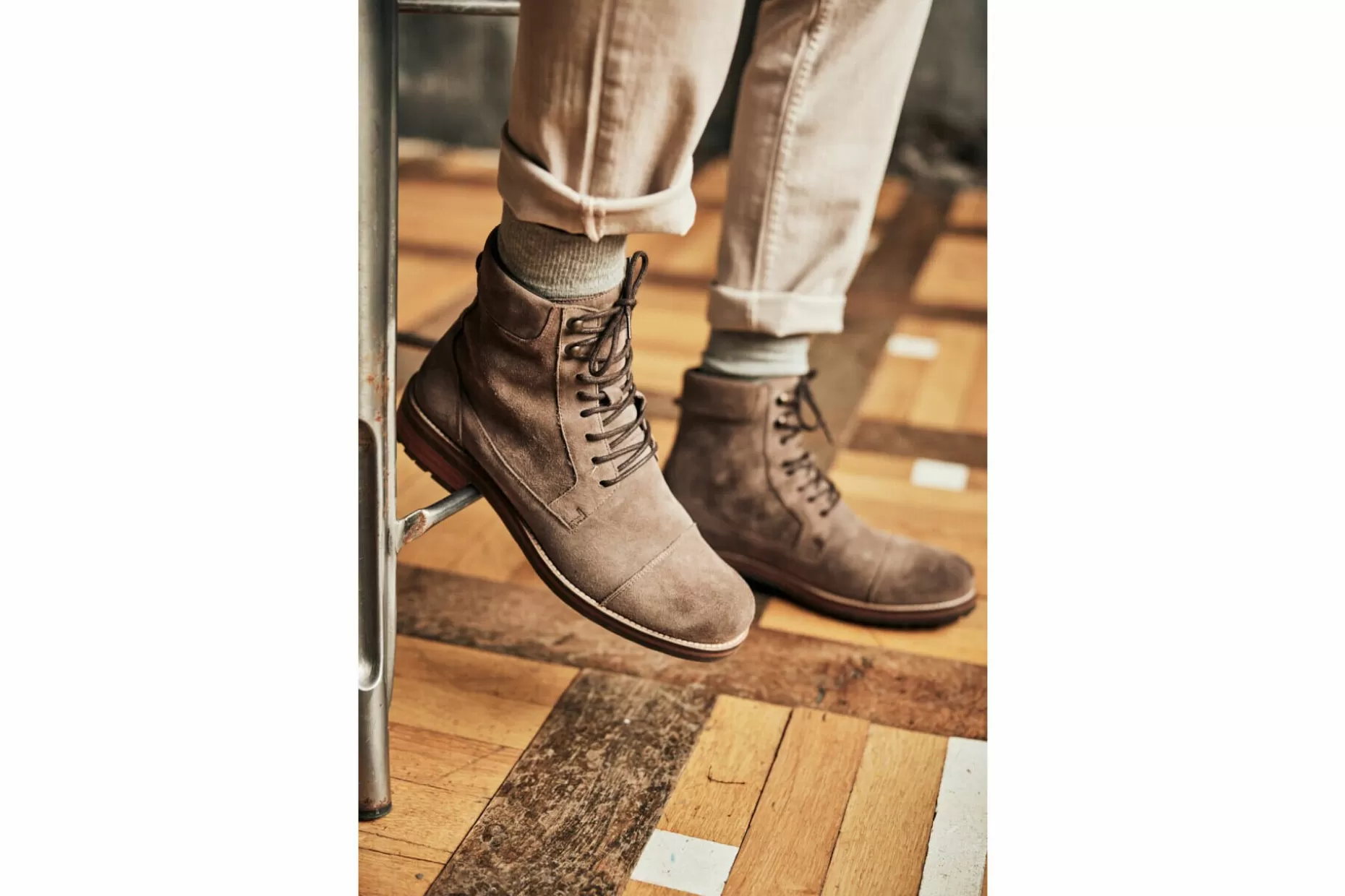 Freeman T Porter Texas Leather Boots Man, Almond Cheap