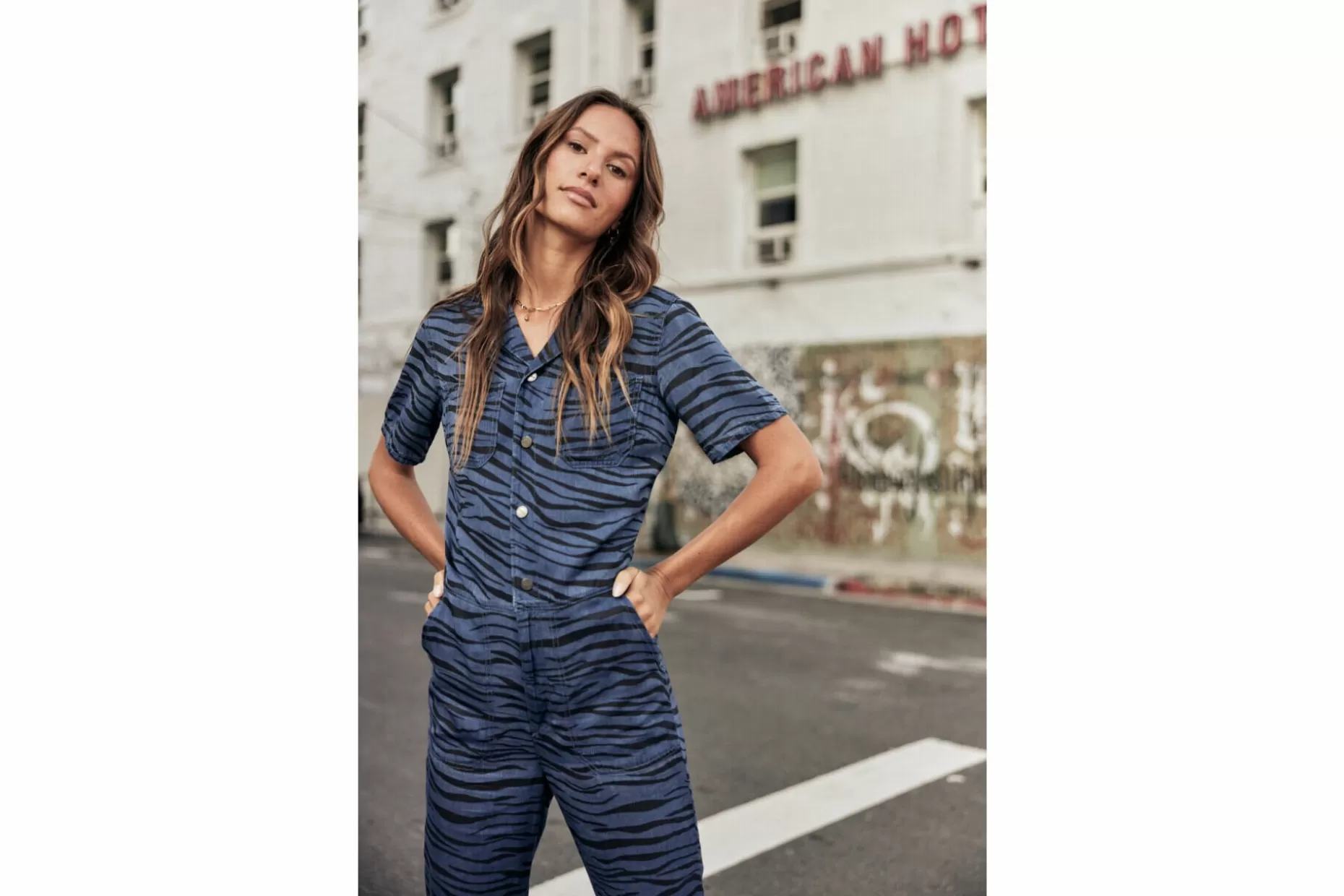 Freeman T Porter Tifany Zebrana Fitted Jumpsuit Woman, Original Store