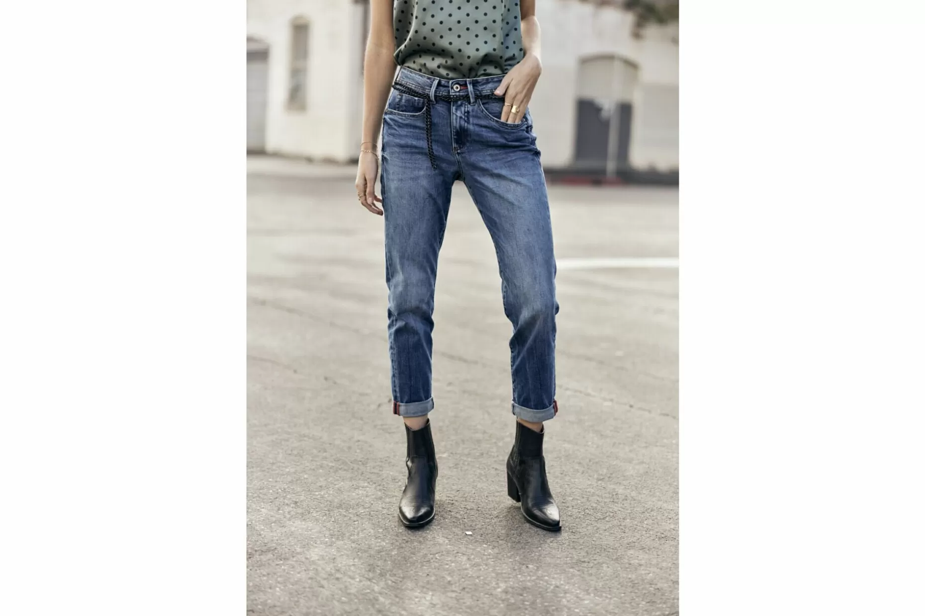 Freeman T Porter Timea Boyfriend Jeans Woman, Sanremo Medium Clearance