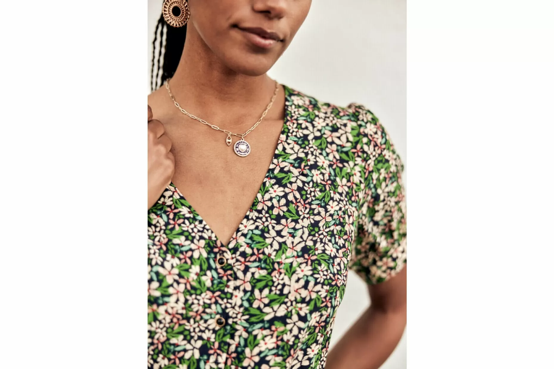 Freeman T Porter Tobbia Primavera Printed Ballon Sleeves Top Woman, Night Sky Best Sale