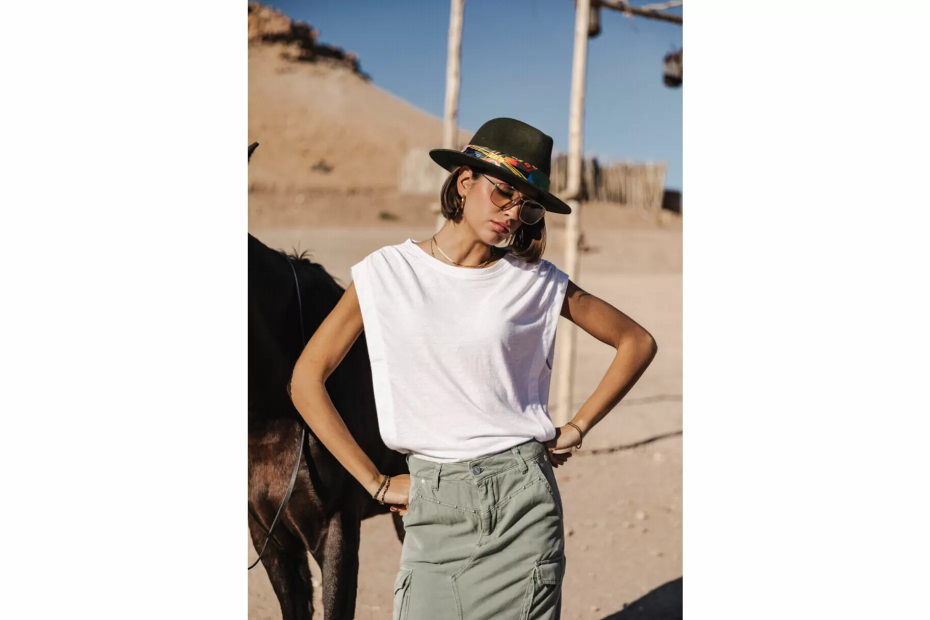Freeman T Porter Trenny Linen Sleeveless T-Shirt Woman, White Sale