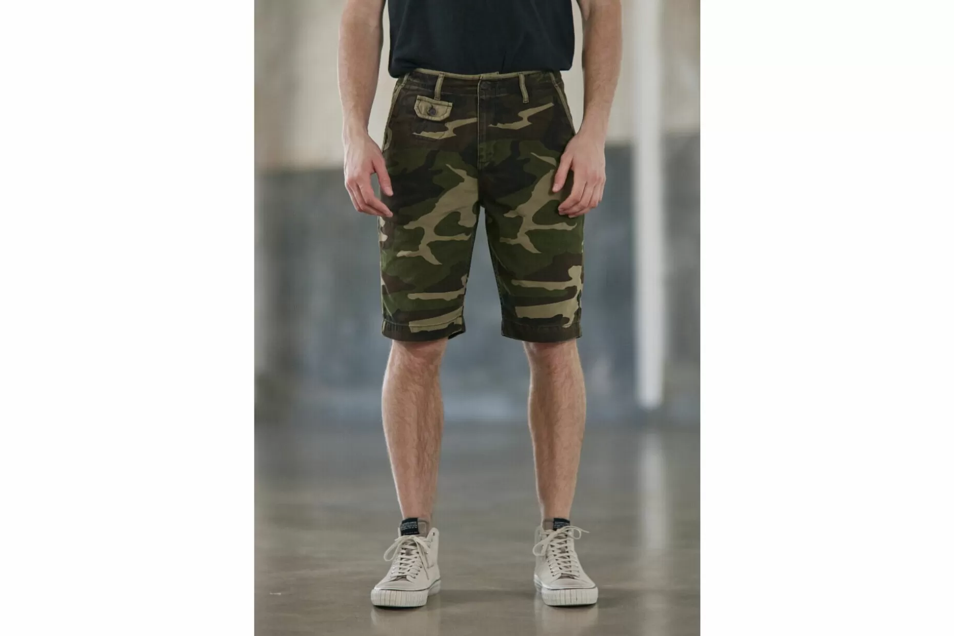 Freeman T Porter Wakero Straight Shorts Man, Military Camou Clearance