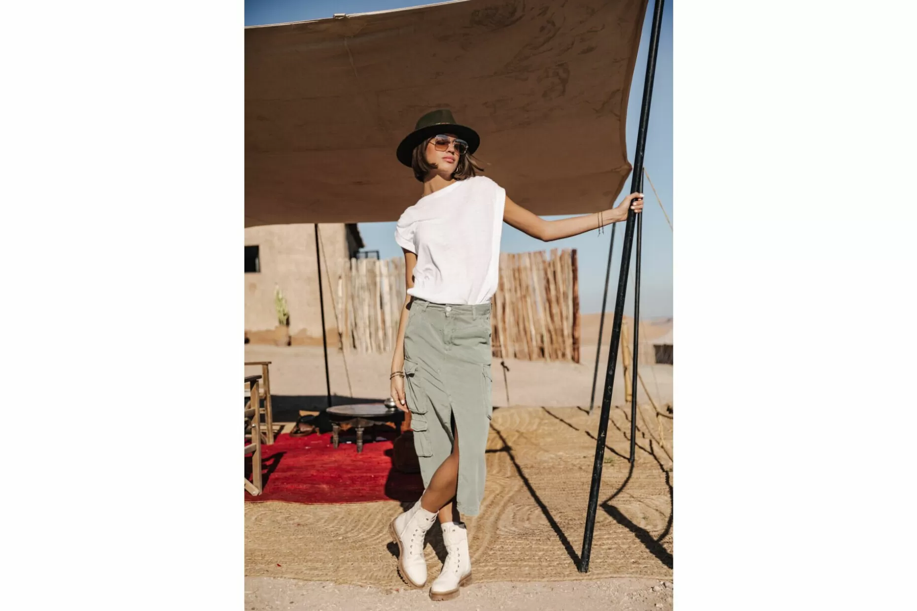 Freeman T Porter Welby Jazz Cargo Skirt Woman, Lily Pad Clearance