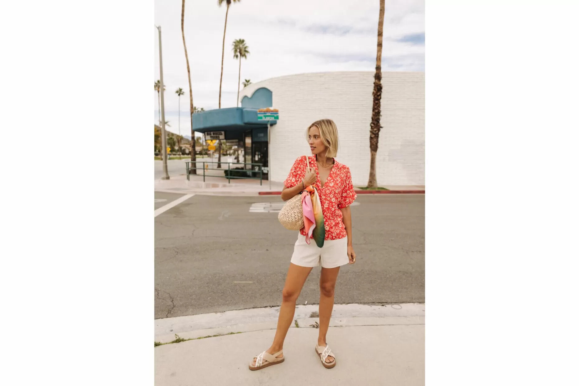 Freeman T Porter Wina Daisy Short Sleeve Top Woman, Fiesta Red Cheap