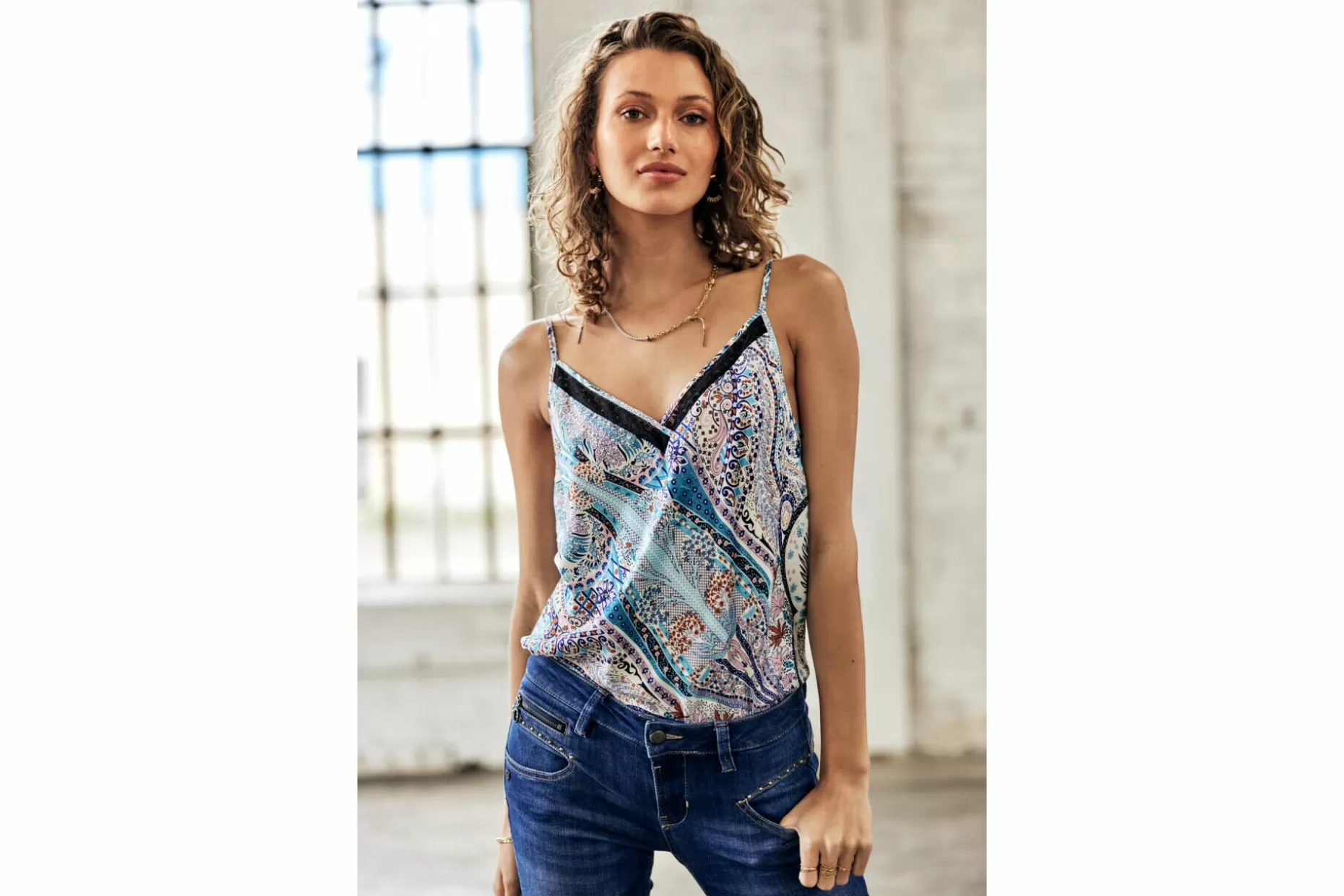 Freeman T Porter Ysa Scarfa Printed Caraco Woman, Original Best